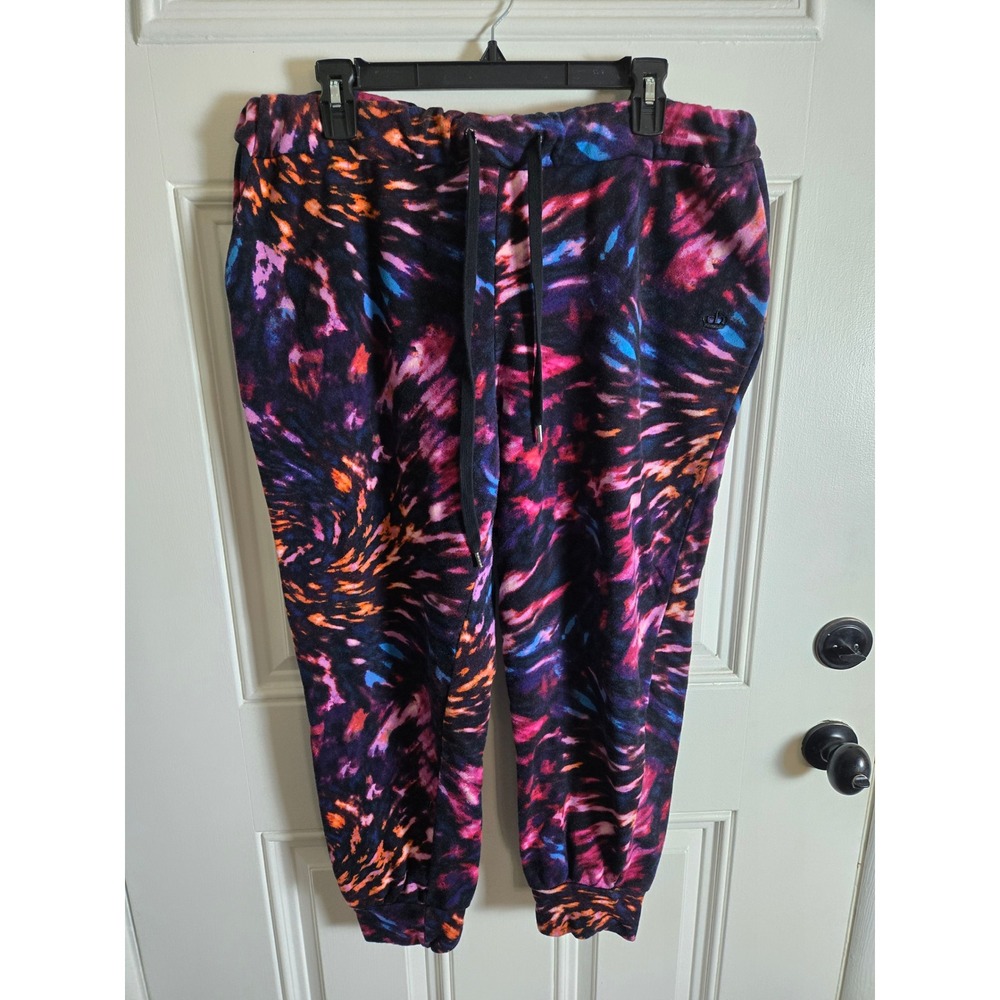Juicy by Juicy Couture Women XL Tie Dye Jogger Sweatpants Pink Blue Orange Black
